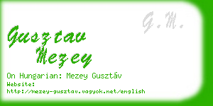 gusztav mezey business card