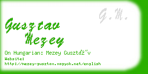 gusztav mezey business card